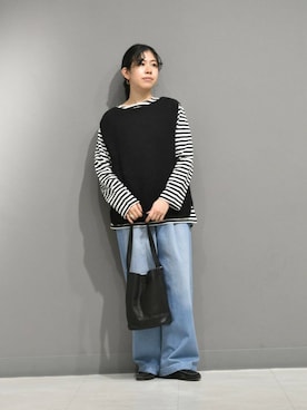 「かぐれ」｜「アイテム（ピーコート）」を使った、おふじさん（レディース・161cm）の冬コーディネート