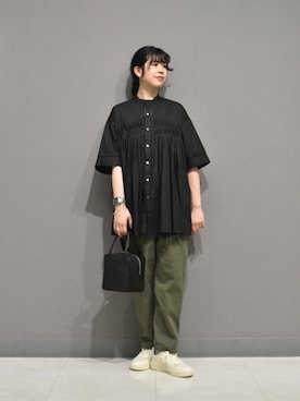 「ブラウスが主役の春コーデ」｜おふじさん（レディース・161cm）の春コーディネート