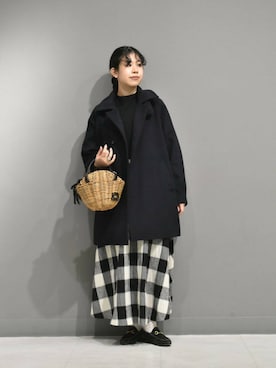 「かぐれ」｜「アイテム（ピーコート）」を使った、おふじさん（レディース・161cm）の秋コーディネート