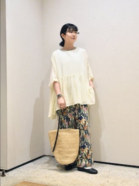 「帰省コーデ」｜おふじさん（レディース・161cm）の春コーディネート