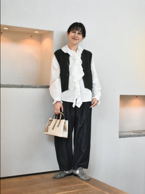 コットンフリルカラーシャツ（シャツ/ブラウス）｜かぐれ（カグレ）の