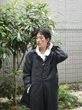 「アイテム（オールインワン・サロペット）」を使った、おふじさん（レディース・161cm）の秋コーディネート