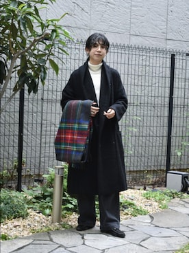 「アイテム（マフラー）」を使った、おふじさん（レディース・161cm）の秋コーディネート