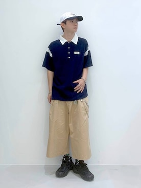 「アイテム（キャップ）」を使った、みんみんさん（メンズ・173cm・20代）の春コーディネート