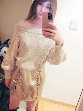 「アイテム（スカート）」を使った、𝐈𝐂𝐇𝐈𝐊𝐀さん（レディース・168cm・40代）の秋コーディネート