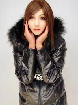 「アイテム（ダウンジャケット/コート）」を使った、𝐈𝐂𝐇𝐈𝐊𝐀さん（レディース・168cm）の秋コーディネート