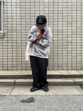 「アイテム（スウェットパンツ）」を使った、wpn001さん（レディース・148cm）の冬コーディネート