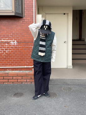 「アイテム（ダウンベスト）」を使った、wpn001さん（レディース・148cm）の冬コーディネート