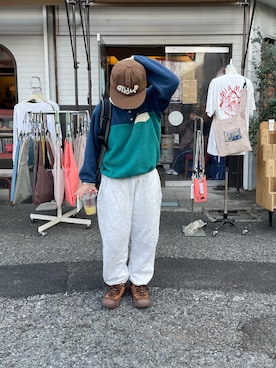 「BROKEN BASE（ブロークンベース）のアイテム」を使った、wpn001さん（レディース・148cm）の冬コーディネート