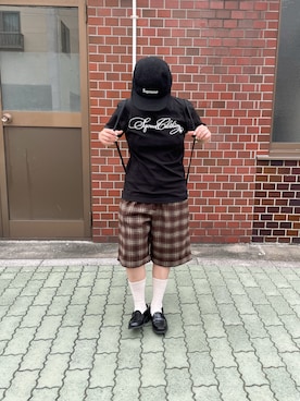 「Supreme （シュプリーム）のアイテム（キャップ、ブラック系）」を使った、wpn001さん（レディース・148cm）の夏コーディネート