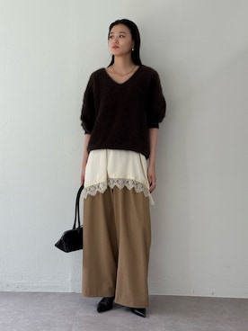 「アイテム（キャミソール）」を使った、も（ﾓｯﾁｬﾝ）さん（レディース・168cm）の秋コーディネート