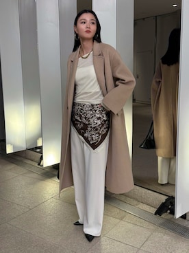 「アイテム（アクセサリー）」を使った、も（ﾓｯﾁｬﾝ）さん（レディース・168cm）の秋コーディネート