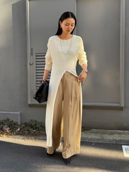 M*H様 【新品未使用】ラウンジドレス　ノースリニット Loungedress（ラウンジドレス） ワンピース ハイスリットニット