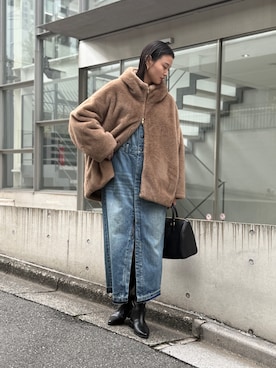 「アイテム（ブルゾン）」を使った、も（ﾓｯﾁｬﾝ）さん（レディース・168cm）の秋コーディネート