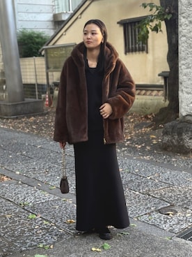 も（ﾓｯﾁｬﾝ）さん（レディース・168cm）の冬コーディネート