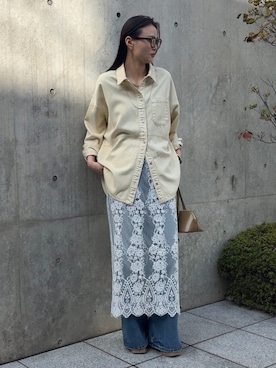 「アイテム（アクセサリー、グレー系）」を使った、も（ﾓｯﾁｬﾝ）さん（レディース・168cm）の冬コーディネート