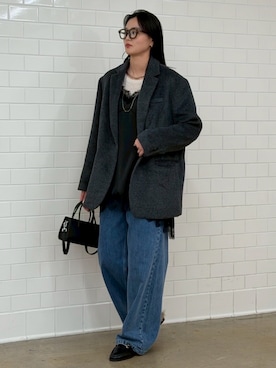 「アイテム（その他アウター）」を使った、も（ﾓｯﾁｬﾝ）さん（レディース・168cm）の秋コーディネート