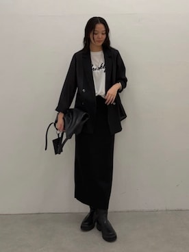 「アイテム（テーラードジャケット）」を使った、も（ﾓｯﾁｬﾝ）さん（レディース・168cm）の秋コーディネート