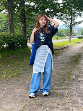 「通学コーデ」｜ゆいさん（レディース・157cm）の夏コーディネート
