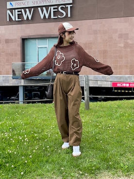 「花柄」｜「アイテム（キャミソール）」を使った、ゆいさん（レディース・157cm）の夏コーディネート