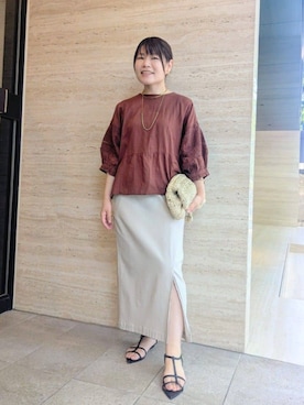 「EVOL（イーボル）のアイテム」を使った、undyanaさん（骨格ナチュラル・レディース・151cm）の夏コーディネート