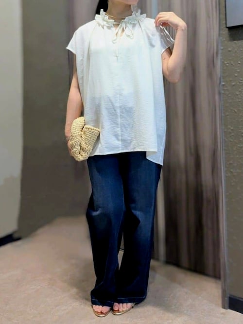 アンティミテ　リラックスデニム BLUETAB™ CARVE リラックスジーンズ ミディアムインディゴ