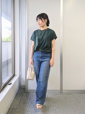 「EVOL（イーボル）のアイテム」を使った、undyanaさん（レディース・151cm）の夏コーディネート