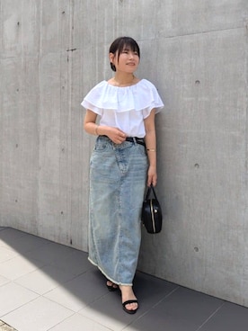 「アイテム（ボストンバッグ）」を使った、undyanaさん（骨格ナチュラル・レディース・151cm）の夏コーディネート