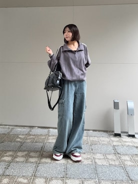 「goocy（グーシー）のアイテム（デニムパンツ）」を使った、ハスミさん（レディース・155cm）の秋コーディネート