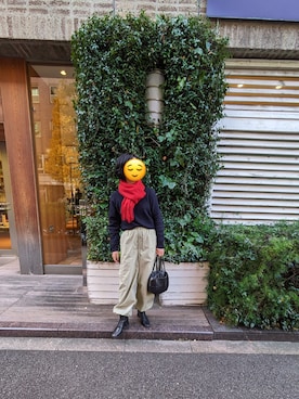 「BEAMS（ビームス）のアイテム（マフラー）」を使った、yukaさん（レディース・158cm）の冬コーディネート