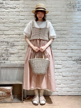 「Samansa Mos2（サマンサ モスモス）のアイテム（その他）」を使った、いっしき🐻さん（レディース・163cm）の春コーディネート
