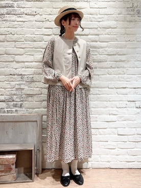 「haco!（ハコ）のアイテム（バレエシューズ）」を使った、いっしき🐻さん（レディース・163cm）の冬コーディネート