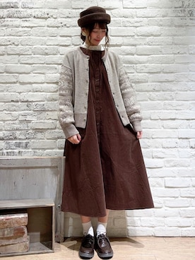 「Samansa Mos2（サマンサ モスモス）のアイテム（アクセサリー）」を使った、いっしき🐻さん（レディース・163cm）の秋コーディネート