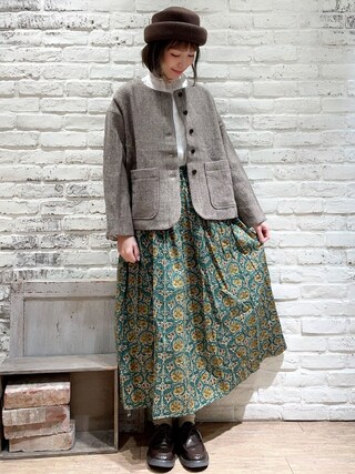 タグ付TSUHARU LIBERTY・African Marigold柄スカート レディース タグ付TSUHARU LIBERTY・African Marigold柄スカート