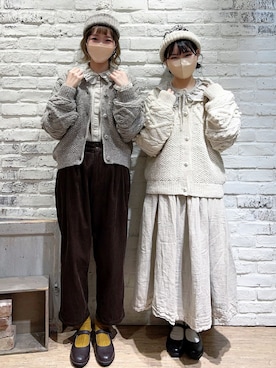 「TSUHARU by Samansa Mos2（ツハルバイサマンサモスモス）のアイテム（帽子）」を使った、いっしき🐻さん（レディース・163cm）の秋コーディネート