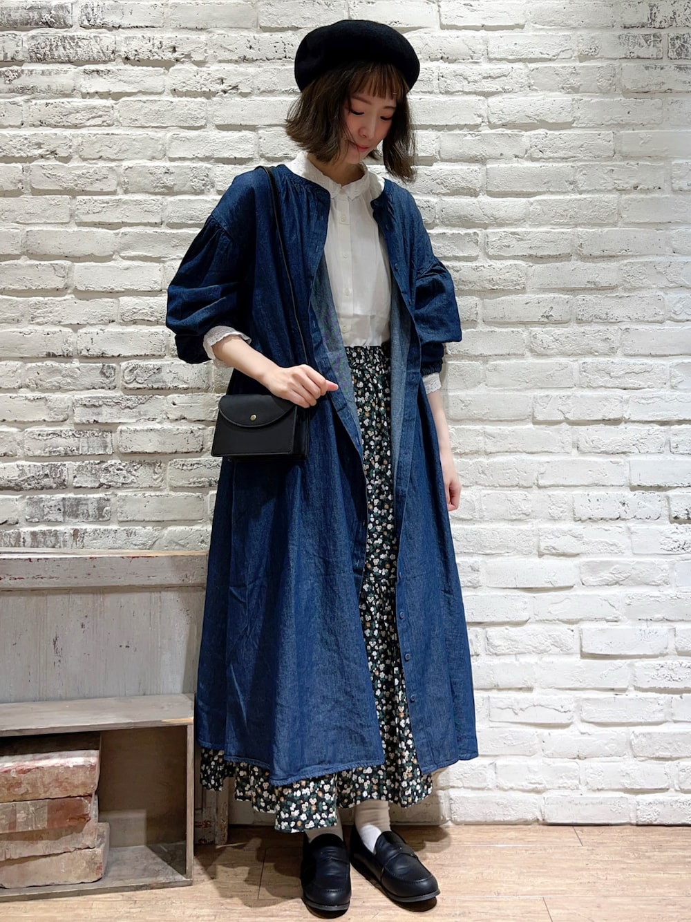 前後着デニムワンピース Samansa Mos2（サマンサ モスモス）の「前後着