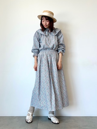 新品　24ss ツハルバイサマンサモスモス　LIBERTY　ギャザースカート 新品 24ss ツハルバイサマンサモスモス LIBERTY ギャザー