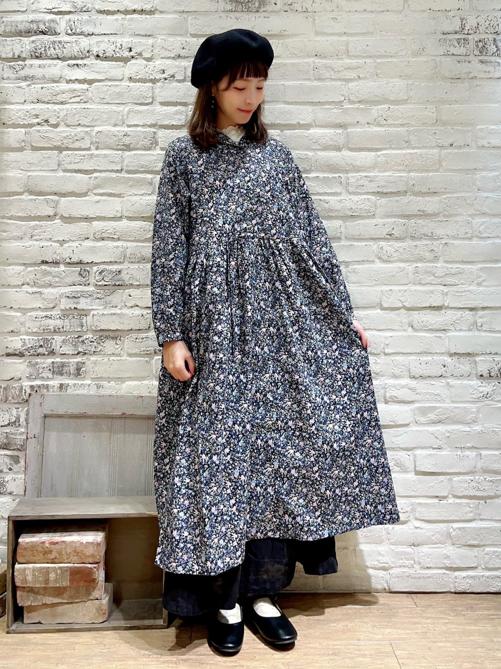 サマンサモスモス　ツハル　新作　ワンピース　リバティ　Tsuharu セール】 【LIBERTY】パッチワーク切替ワンピース（イエロー