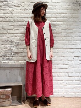 「Samansa Mos2（サマンサ モスモス）のセパレートサンダル（サンダル）」を使った、いっしき🐻さん（レディース・163cm）の春コーディネート