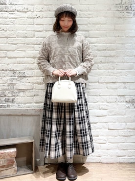 「ボストンバッグ」｜いっしき🐻さん（レディース・163cm）の春コーディネート