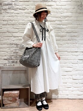 ワンピース ドレスを使った 麦わら帽子 の人気ファッションコーディネート Wear