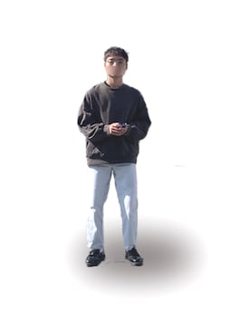 「LAD MUSICIAN（ラッドミュージシャン）のアイテム（スウェット）」を使った、shimoさん（メンズ・165cm）の秋コーディネート