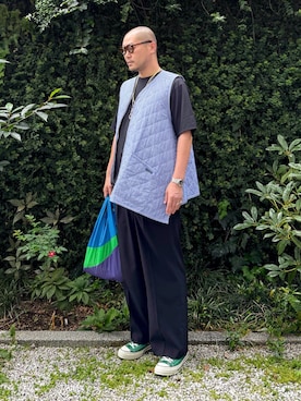 「アイテム（パンツ）」を使った、jun oyaさん（メンズ・178cm）の秋コーディネート