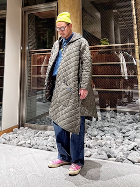 「アイテム（シャツ/ブラウス）」を使った、jun oyaさん（メンズ・178cm）の冬コーディネート