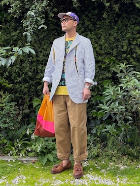 「Lesca（レスカ）のアイテム」を使った、jun oyaさん（メンズ・178cm）の春コーディネート