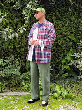 「Lesca（レスカ）のアイテム」を使った、jun oyaさん（メンズ・178cm）の春コーディネート