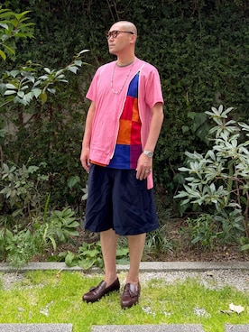 「Lesca（レスカ）のアイテム」を使った、jun oyaさん（メンズ・178cm）の夏コーディネート