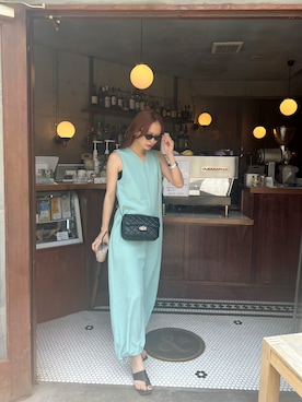 「夏コーデ」｜「アイテム（オールインワン・サロペット）」を使った、maiさん（レディース・162cm）の夏コーディネート