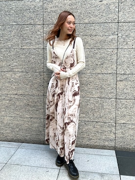 「RANDA」｜「アイテム（ブーツ）」を使った、maiさん（レディース・162cm）の春コーディネート