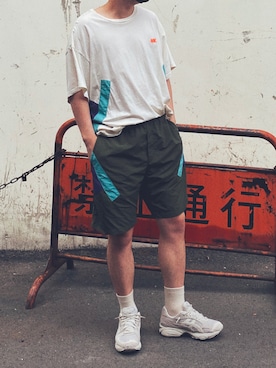 「ASICS（アシックス）のアイテム（パンツ）」を使った、wuweiさん（メンズ・178cm）の春コーディネート
